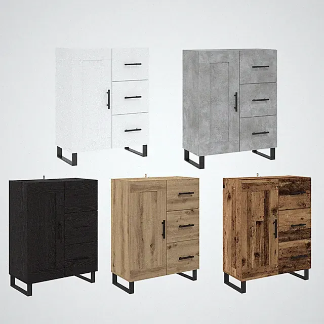 Sideboard Kommode Schrank Beistellschrank Regalebene 69,5x34x90 cm Holzwerkstoff