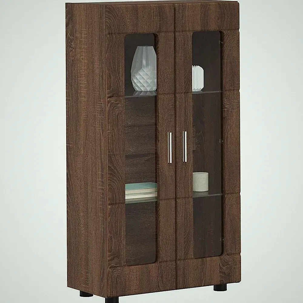 Sideboard | Kommode | Vitrinenschrank | Glastüren | Wohnzimmermöbel | 103 cm