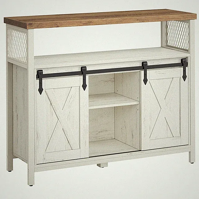 Sideboard, Küchenschrank, mit 2 Schiebetüren, 33 x 100 x 80 cm