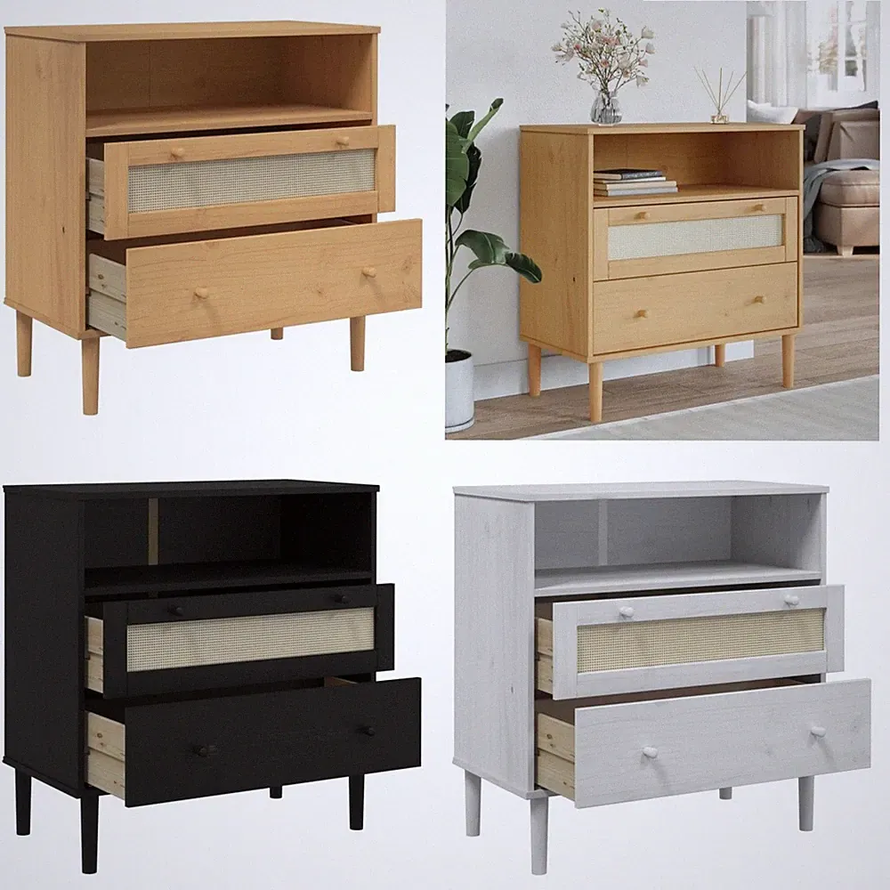 Sideboard mit 2 Schubladen 1 Fach Kommode Beistellschrank Anrichte Standschrank