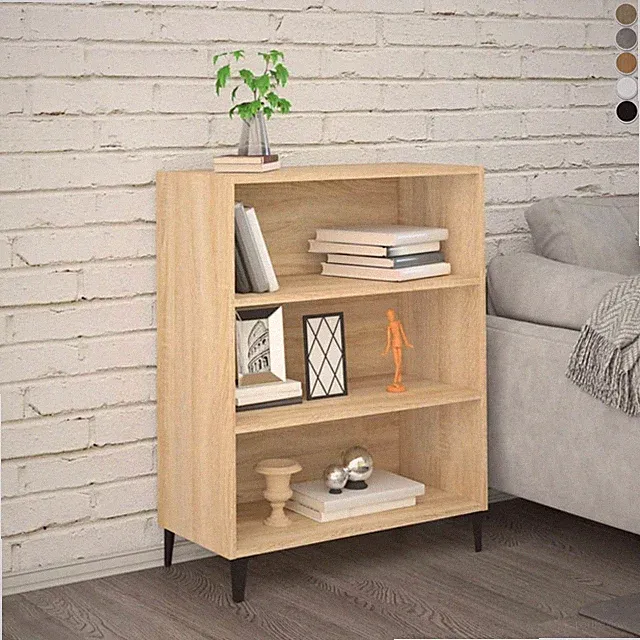 Sideboard mit 3 Ablagen Bücherregal Standregal Beistellschrank Kommode Schrank