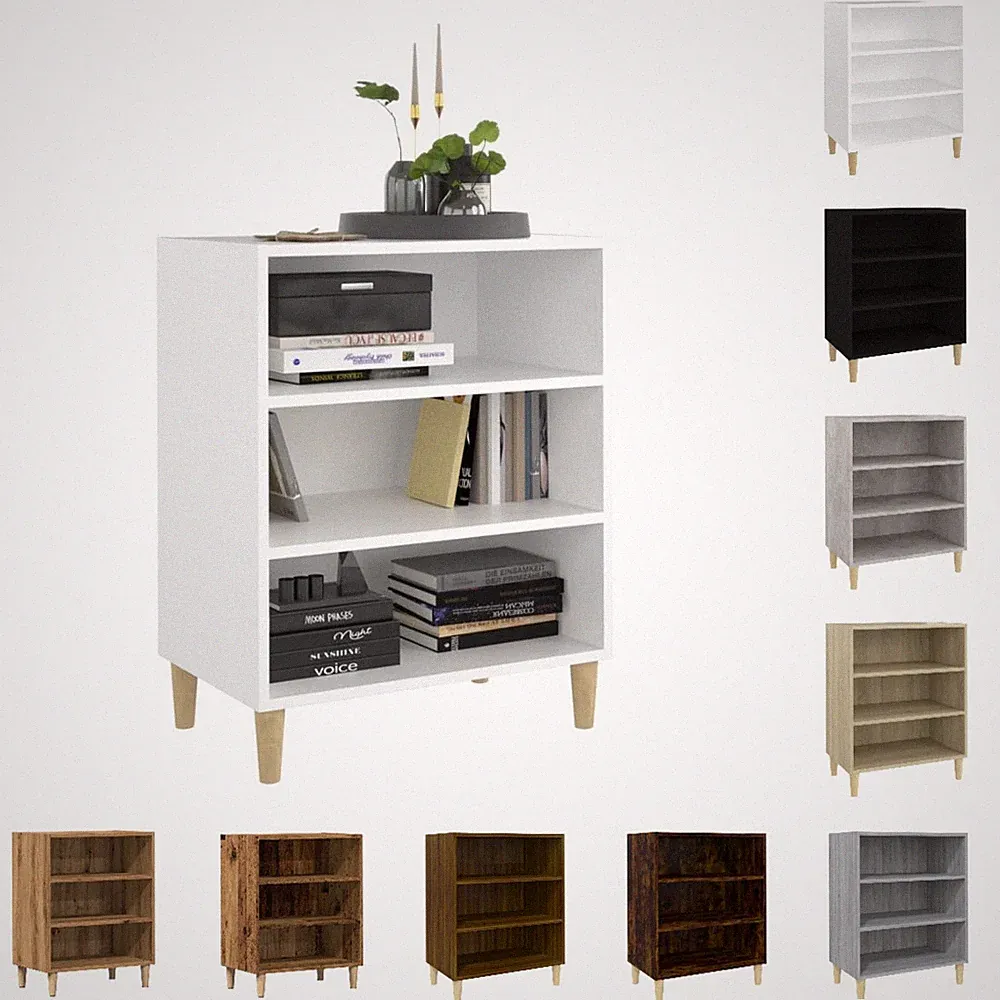 Sideboard mit 3 Fächer Aufbewahrungsschrank Bücherregal Bücherschrank Kommode