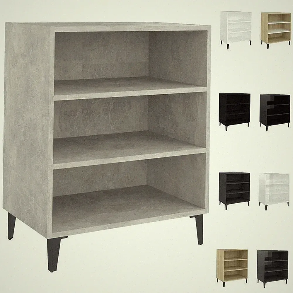 Sideboard mit 3 Fächer Beistellschrank Kommode Nachtschrank Nachttisch 57x35x70