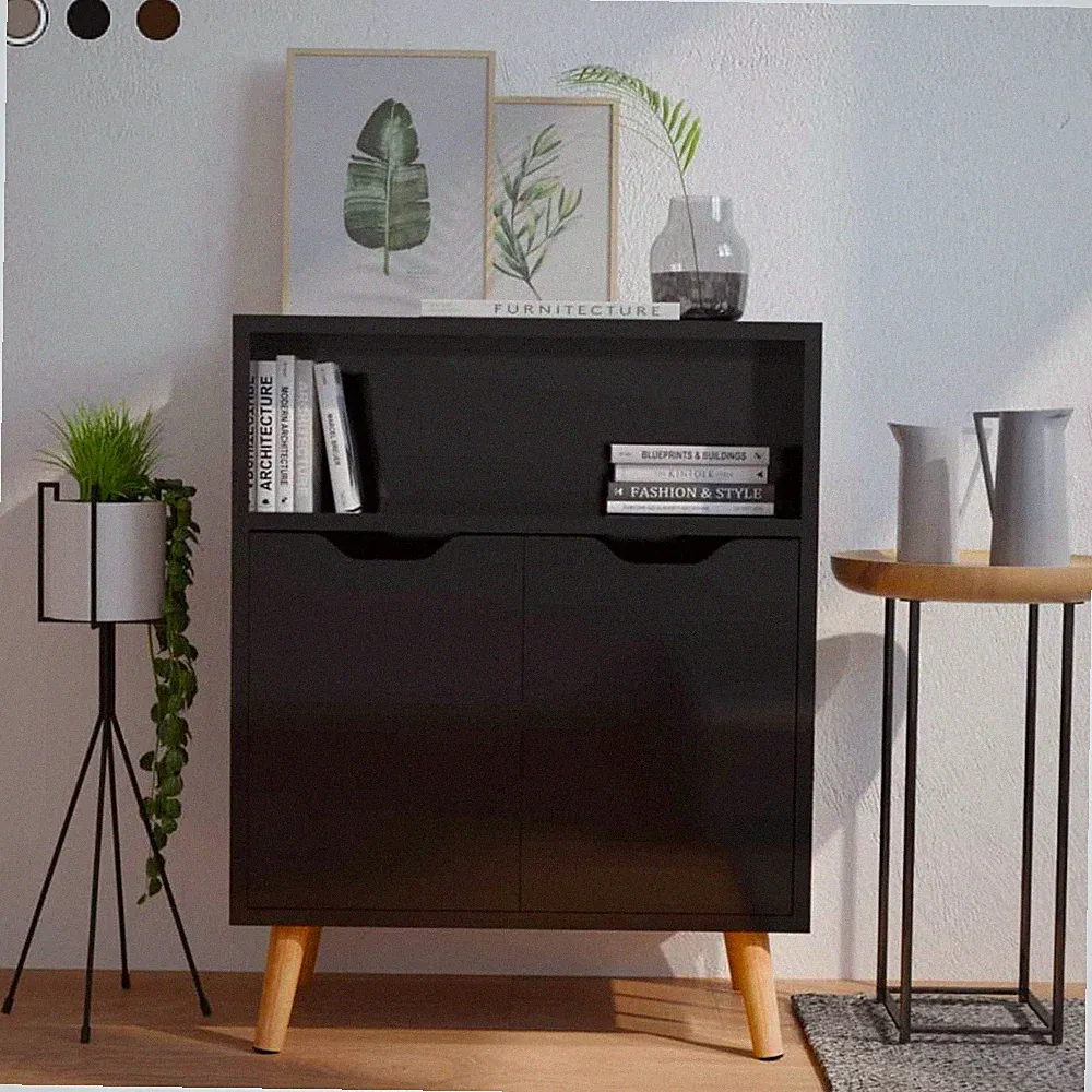 Sideboard mit 3 Fächern Kommode Anrichte Schrank Beistellschrank Mehrzweckschran