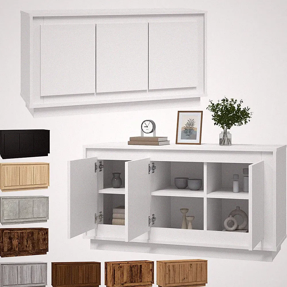 Sideboard mit 6 Fächern Kommode Anrichte Standschrank Beistellschrank 102x35x55