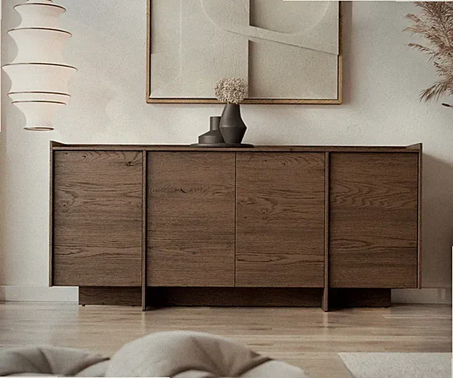 Sideboard Rebiko K4D mit 4 Türen Highboard Sideboard Modern Wohnzimmer M24