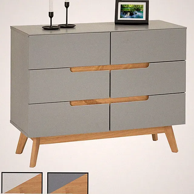 Sideboard Schubladenkommode skandinavisch Anrichte Kiefer massiv