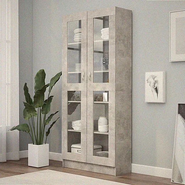 Sideboard Stand Vitrine Highboard Hochschrank Glasvitrine Regal Holzwerkstoff