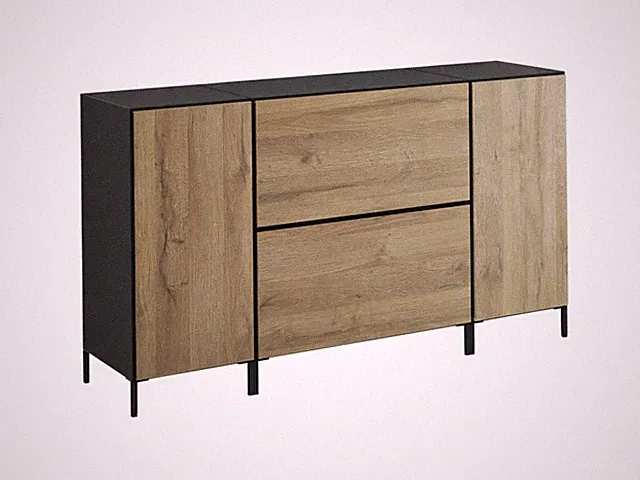 Sideboard VARIANTO 7 Schrank Set 4 tlg., Kommode, 2 Schränke mit Klappe, 2 Türen
