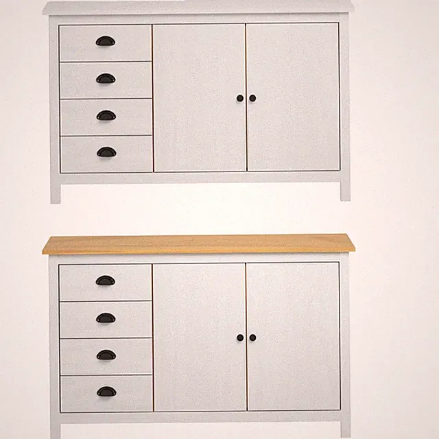 Sideboard Vitrinenschrank Schrank Beistellschrank 130x40x80 cm Massivholz Kiefer
