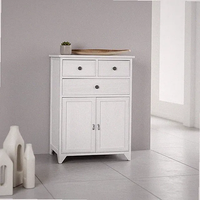 Sideboard Weiß Vintage Küchenschrank Schubladenkommode Anrichte Schrank 🖼️