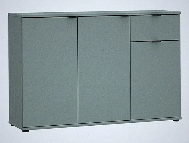 Sideboard Wohnzimmerschrank Kommode Türen Schublade Salbeigrün matt 120 x 82 cm