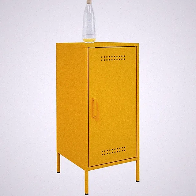 Sideboards 2 Stk. Senfgelb 36x39x79 Cm Kaltgewalzter Stahl