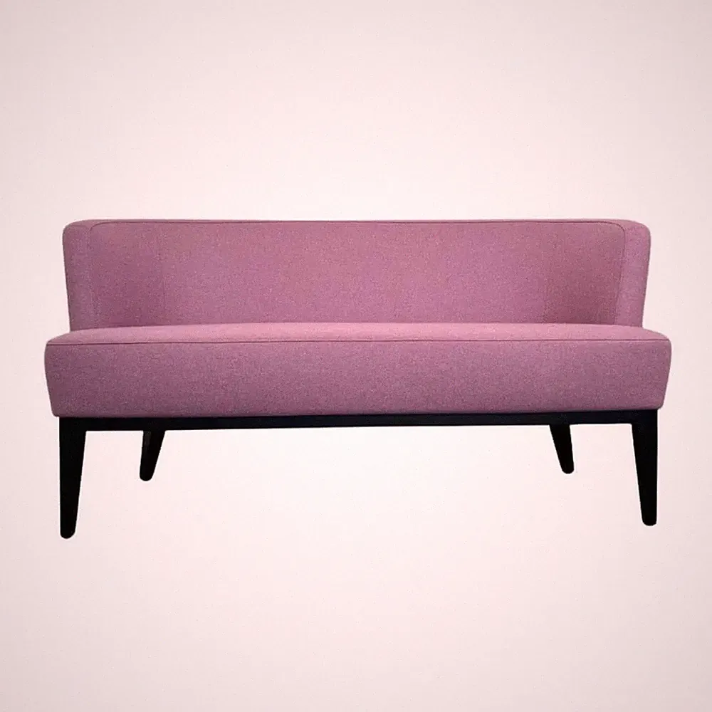 Signet Sofa Sue Stoff Lana Flieder Violett Untergestell Buche Schwarz Lackiert