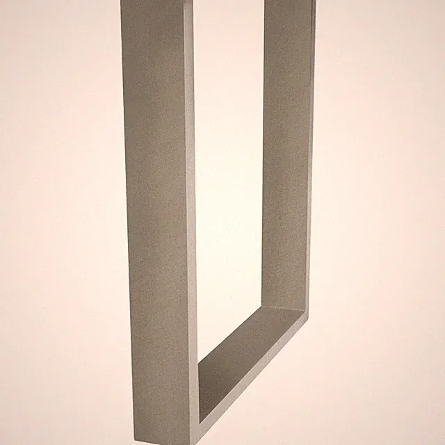 Simausrom Bankkufe Regular Slim H 412mm Bankgestell TK 100kg Edelstahl gebürstet