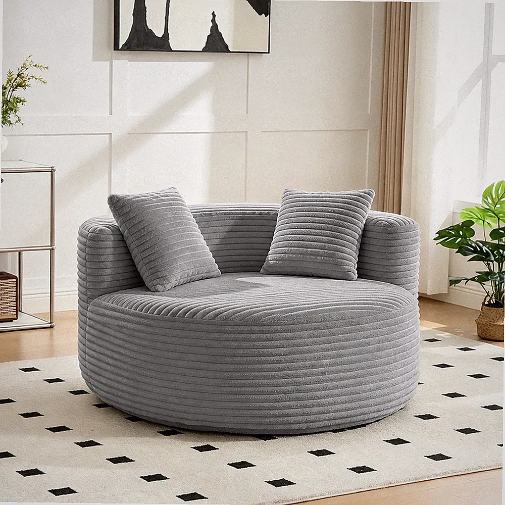 110 cm Single Sitzsack Sofa, überdimensionierte Lounge Schlafcouch, Cordgewebe