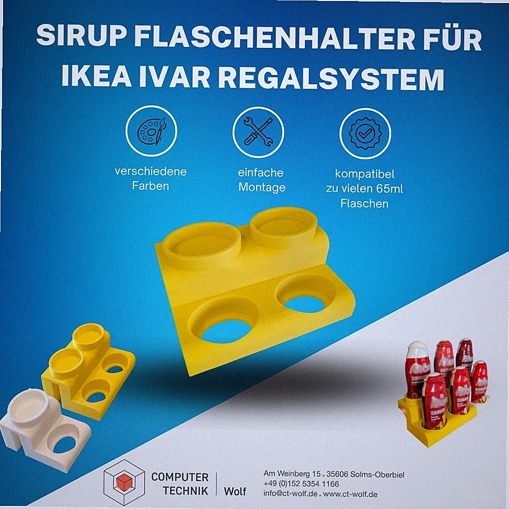 Sirupflaschen-Halterung passend für IKEA IVAR – Kompatibel bsw. mit More Zerup