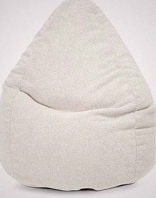 Sitting Point Sitzsack Woolly XXL Natur – Kuscheliger Sitzkomfort im Teddy-Style