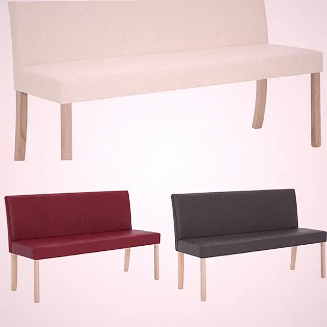 Sitzbank 139,5 cm Kunstleder Esszimmerbank Küchenbank Holzbank Esszimmer Bank