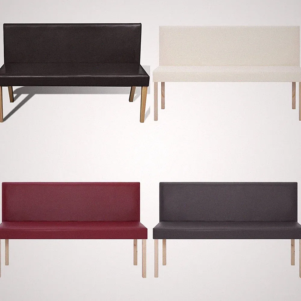 Sitzbank 139,5 cm Kunstleder Esszimmerbank Küchenbank Holzbank Esszimmer Bank
