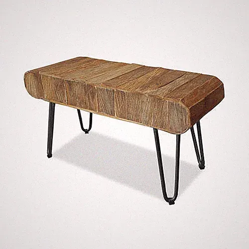 Sitzbank 90 cm Teakholz massiv Shabby Chic - Capel