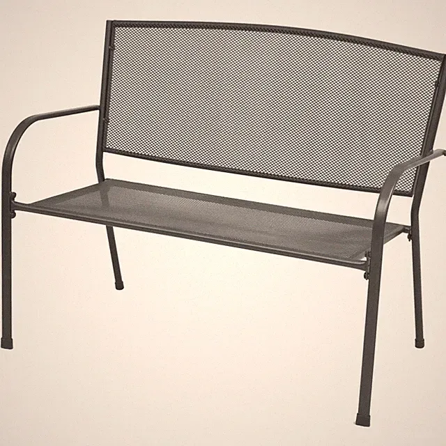 Sitzbank Anthrazit 108cm Stahlgitter Outdoor Indoor Rostfrei 260kg Sitzfläche 94cm