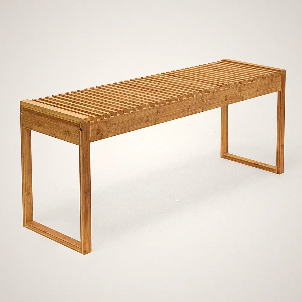 Sitzbank bambus Hockerbank Flurbank Küchenbank 160 kg 5,6 kg Holzbank natur