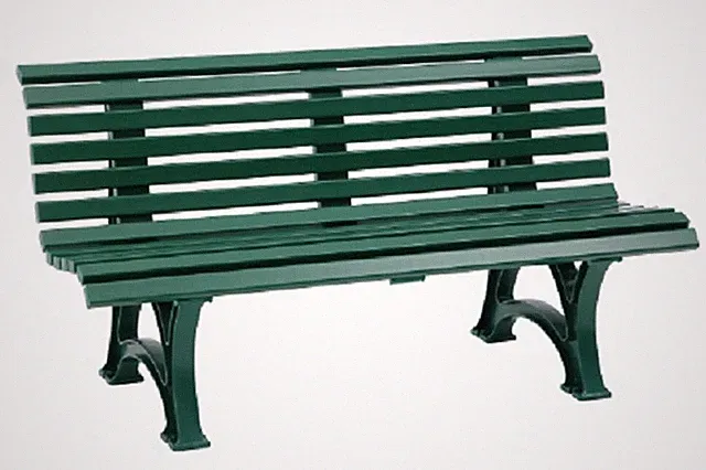 Sitzbank Bank 3 Sitzer stabile Kunststoffbank grün 150 cm Gartenbank Parkbank