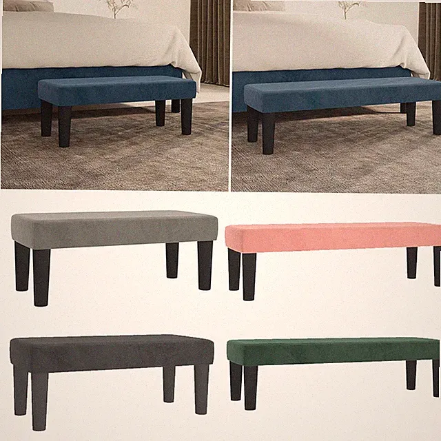 Sitzbank Bank Polsterbank Sofa Flurbank Garderobenbank Samtoptik Bettbank