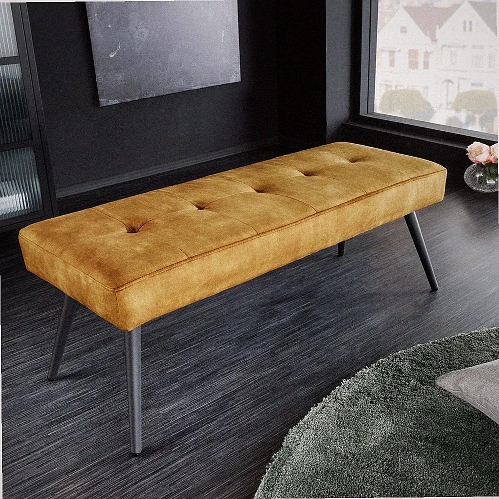 Sitzbank BOUTIQUE - 100cm - AUSWAHL - Cord - Samt - Strukturstoff - Polsterbank