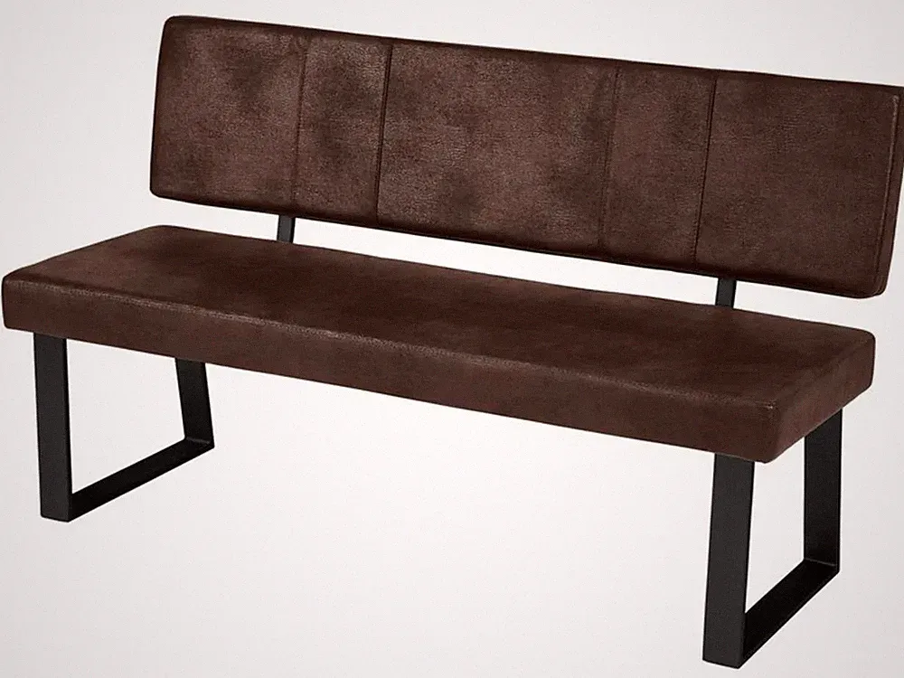 Sitzbank braun Ess-/ Wohnzimmer Gästezimmer modern Microfaser stabil leicht