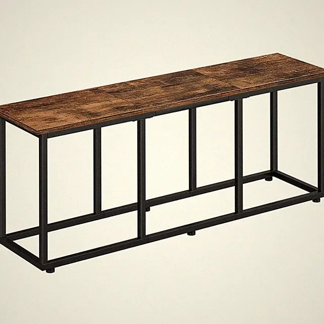 Sitzbank Esszimmer industriell 120cm rustikal braun Schwarz, Holzmetall, mult...