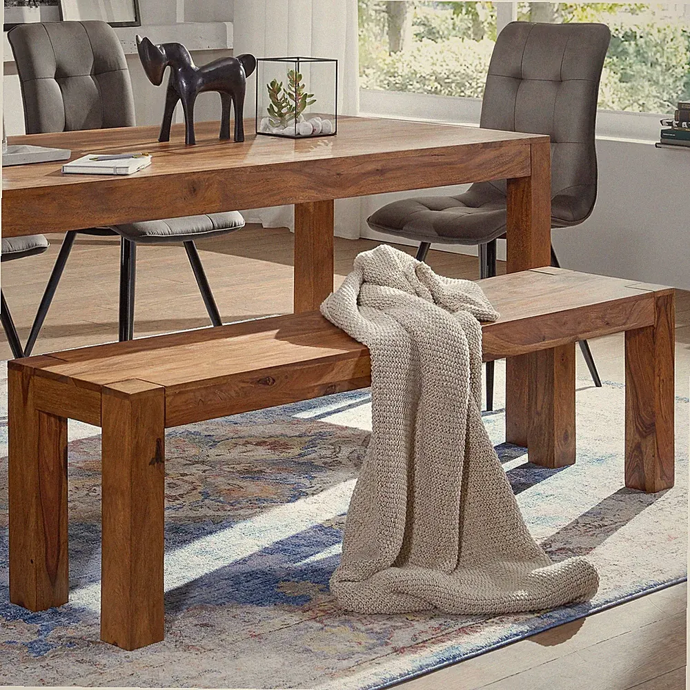 Sitzbank FineBuy Massiv Holz Esszimmerbank Küchenbank Holzbank Esszimmer Bank