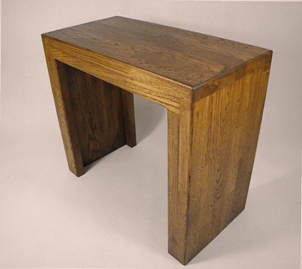Sitzbank Hocker Eiche Holz Blumenständer rustikal Bank Holzbank Nachttisch Tisch