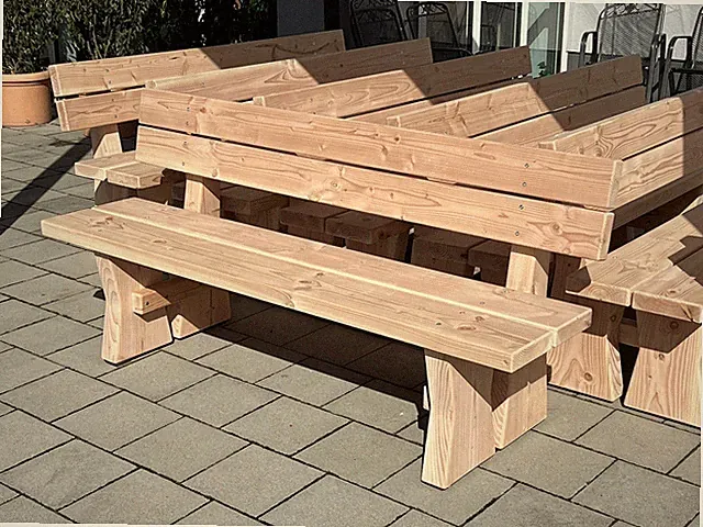 Sitzbank holz massiv garten Handarbeit