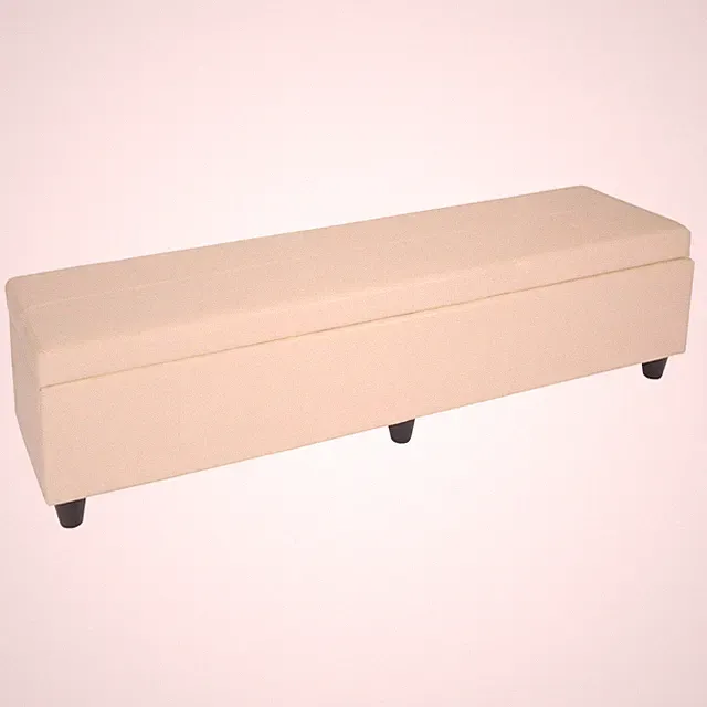Sitzbank mit Aufbewahrung Arezzo XXL, Leder creme