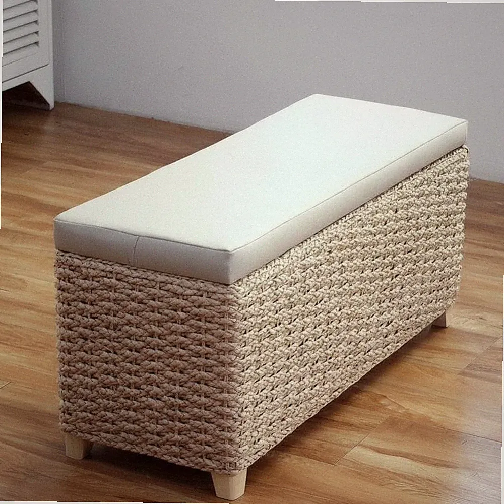 Sitzbank mit Stauraum Rustikales Design 150 Kg Tragkraft für Wohnzimmer