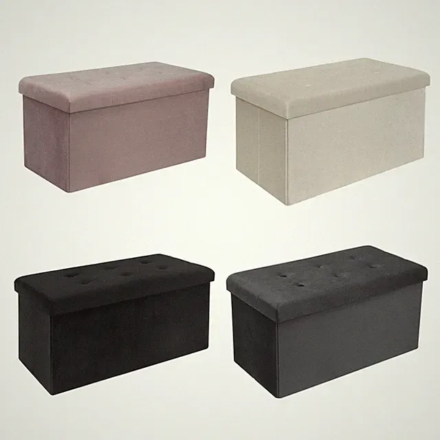 Sitzbank mit Stauraum Sitzhocker Faltbar Aufbewahrungsbox 80L Samt #2332