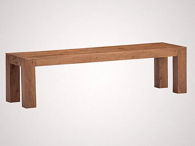 Sitzbank Osbon 170x45 Holzbank aus Akazie Tischbank Küchenbank Esszimmer Möbel