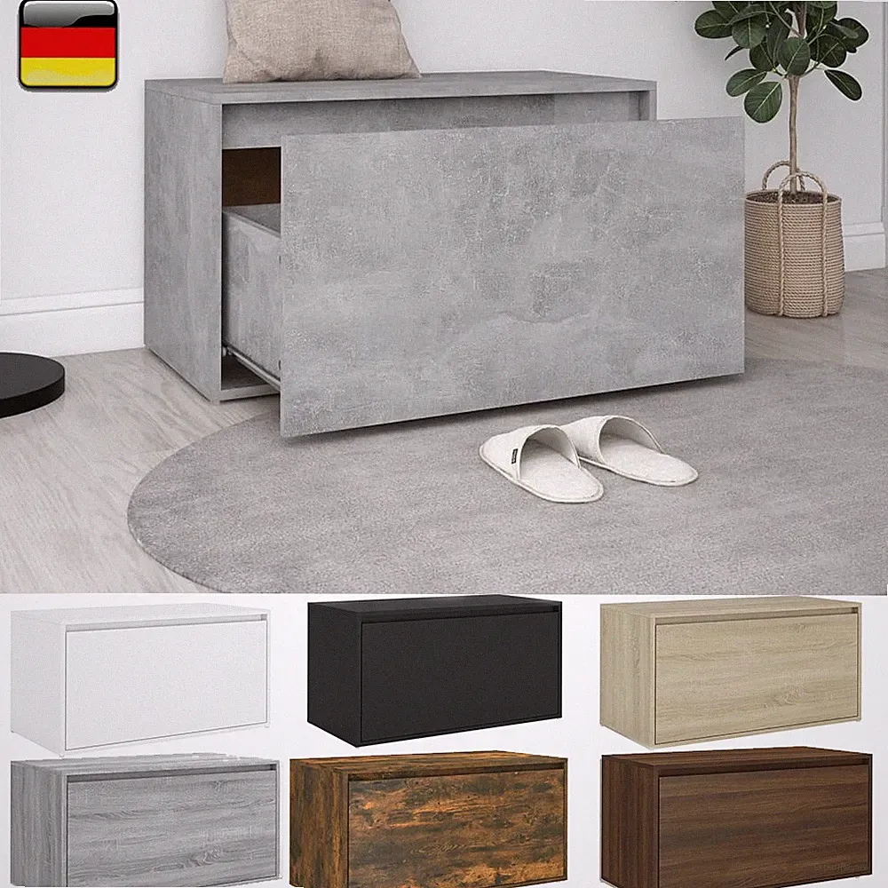 Sitzbank Schuhbank Sitztruhe Schuhschrank Holz Sitzfläche Stauraum Flur Bank
