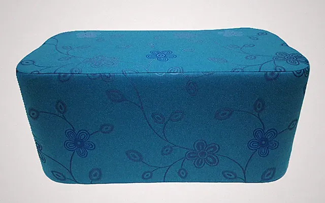 Sitzbank Sitzhocker Fußbank türkis 80x45 cm