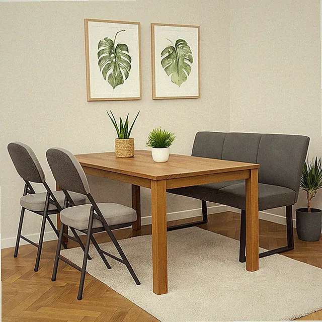 Sitzbank Vemal Schwarz Polsterbank Esszimmerbank HTI-Living
