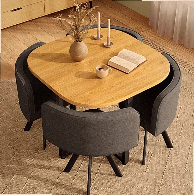 Sitzgruppe 5 tlg Esstisch Tisch mit 4 Stühle Set Sitzgarnitur Esszimmergarnitur