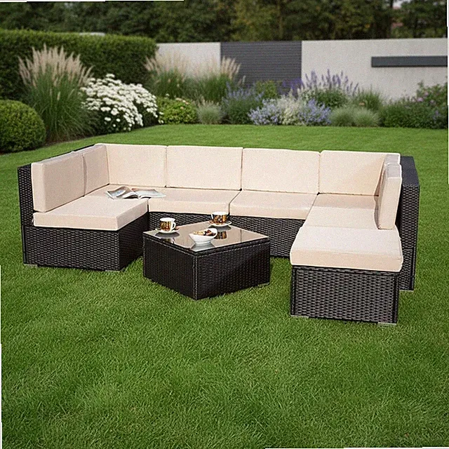 Sitzgruppe Rattan Gartenmöbel Lounge Sitzgarnitur Gartenset Sitzgruppe Terrasse