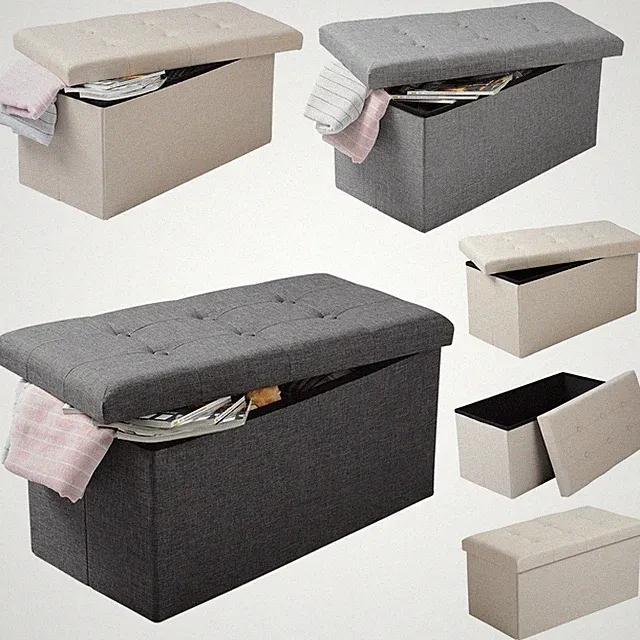 Sitzhocker faltbarer Sitzbank Fußhocker 76x37,5x38 Aufbewahrungsbox Hocker e223