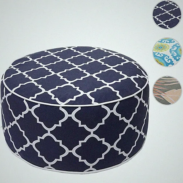 Sitzhocker HWC-G31, Pouf Sitzkissen Sitzsack Gartenhocker, Spun Poly In-/Outdoor