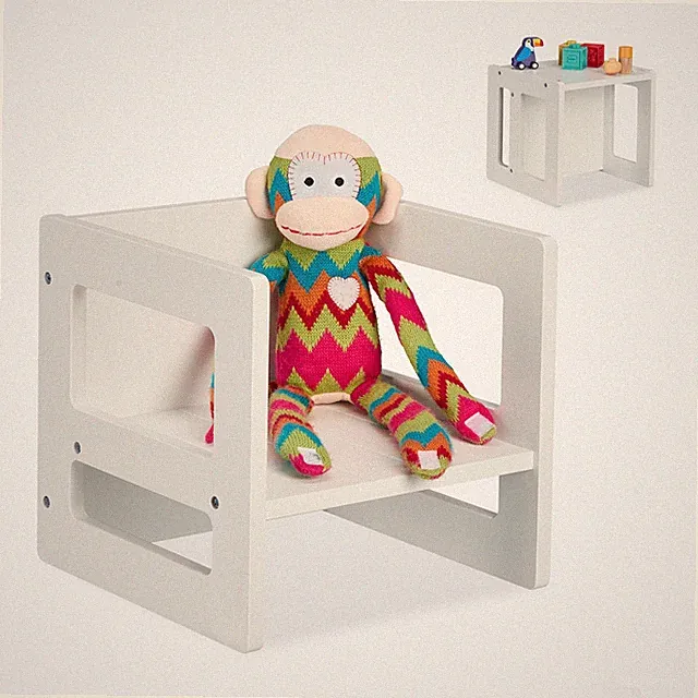 Sitzhocker Kinder Wendehocker Kinderstuhl Kindertisch Hocker Babystuhl 2 in 1