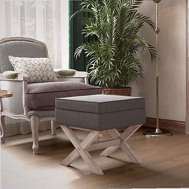 Sitzhocker mit Stauraum Dunkelgrau Stoff 45x45x49 cm