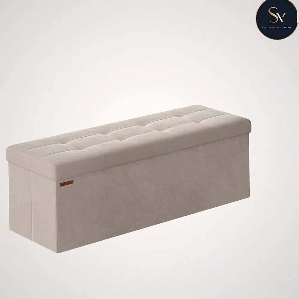 Sitzhocker mit Stauraum, klappbare Sitzbank, 38 x 110 x 38 cm