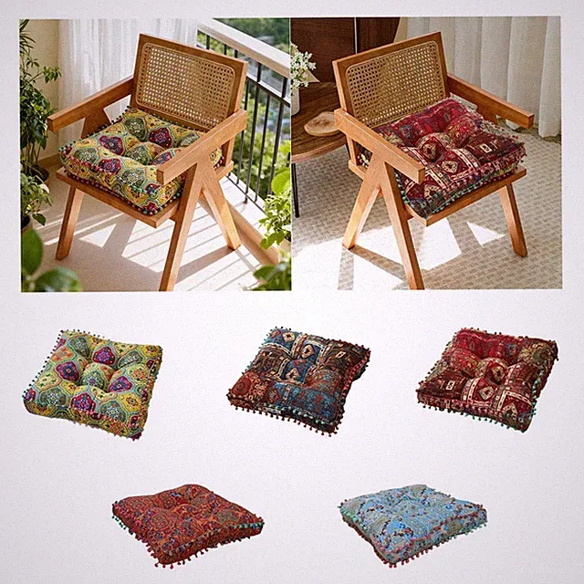 Sitzkissen, dekoratives, bequemes Stuhlkissen für Schlafzimmer, Tatami